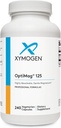 XYMOGEN OptiMag 125 - Magnesiumtillæg med Di- Magnesiummalat & Glycinat Lysinat til Support Nerve, Muskel, Knoglehelbred + Heart Health (240 kapsler)