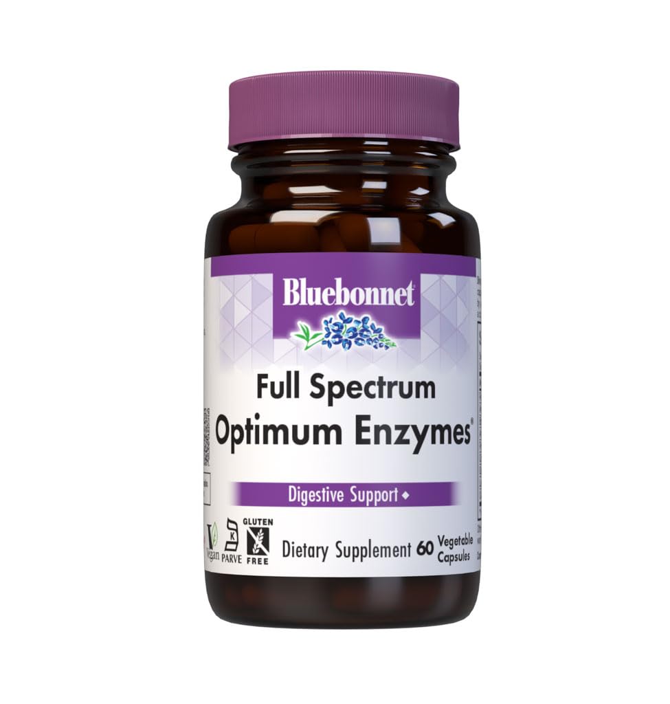 BlueBonnet Fuld Spectrum Optimum Enzymes Vegetariske Kapsler, 60 Greve