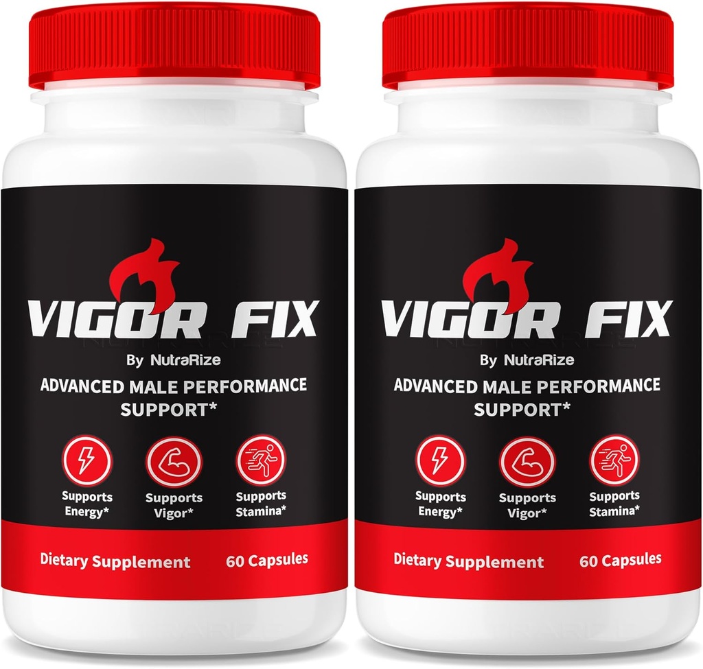 (2 Pack) Vigor Fix mandlige supplement, VigorFix piller til mænd, Daglig ernæring for total sundhed og velvære, Vigor faste støttekapsler for tillid og energi, anmeldelser (120 Kapsler)