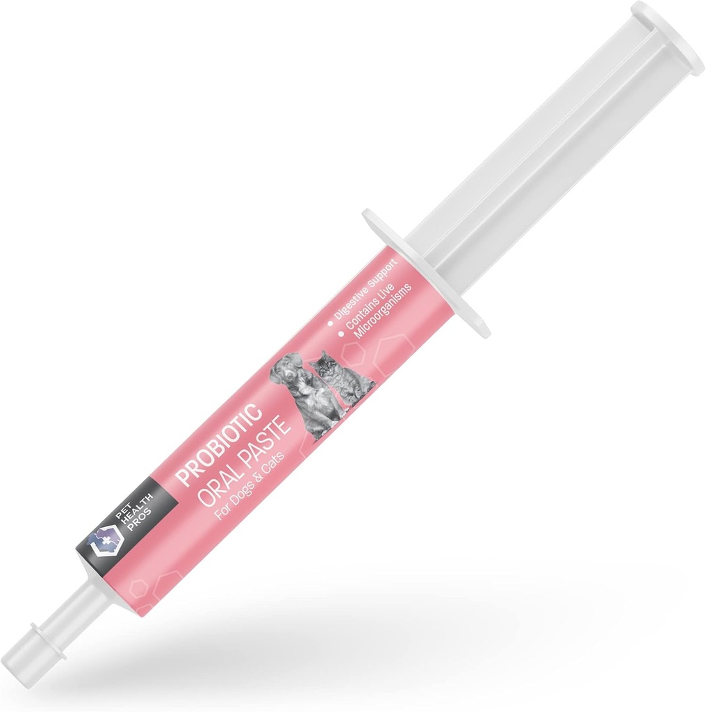 Probiotisk oral pasta til hunde & katte - Støtte sund fordøjelse Probiotisk gel - Anti Diarré til hunde og katte Probiotika til Diarré - for rejser, Kenneling og uddannelse - 30 cc