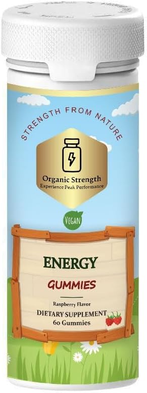 Vegansk energi Gummies: Ignorer din dag med naturlige vitalitet med 100mcg vitamin B12 (60 Greve)
