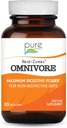 Real- Zymes ™ OMNIVORE fordøjelsesenzymer supplement med Probiotika for bedre fordøjelse - Naturlig støtte til lindring af Bloating, Gas, Bæltning, Diarré, Forstoppelse, IBS, osv. - 30 Caps