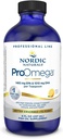Nordic Naturals ProOmega Liquid, Lemon Flavor - 8 oz - 2840 mg Omega-3 - High Potency Fish Oil med EPA & DHA - fremmer hjerne, øje, hjerte, og immunforsvar - ikke-GMO - 48 Serveringer