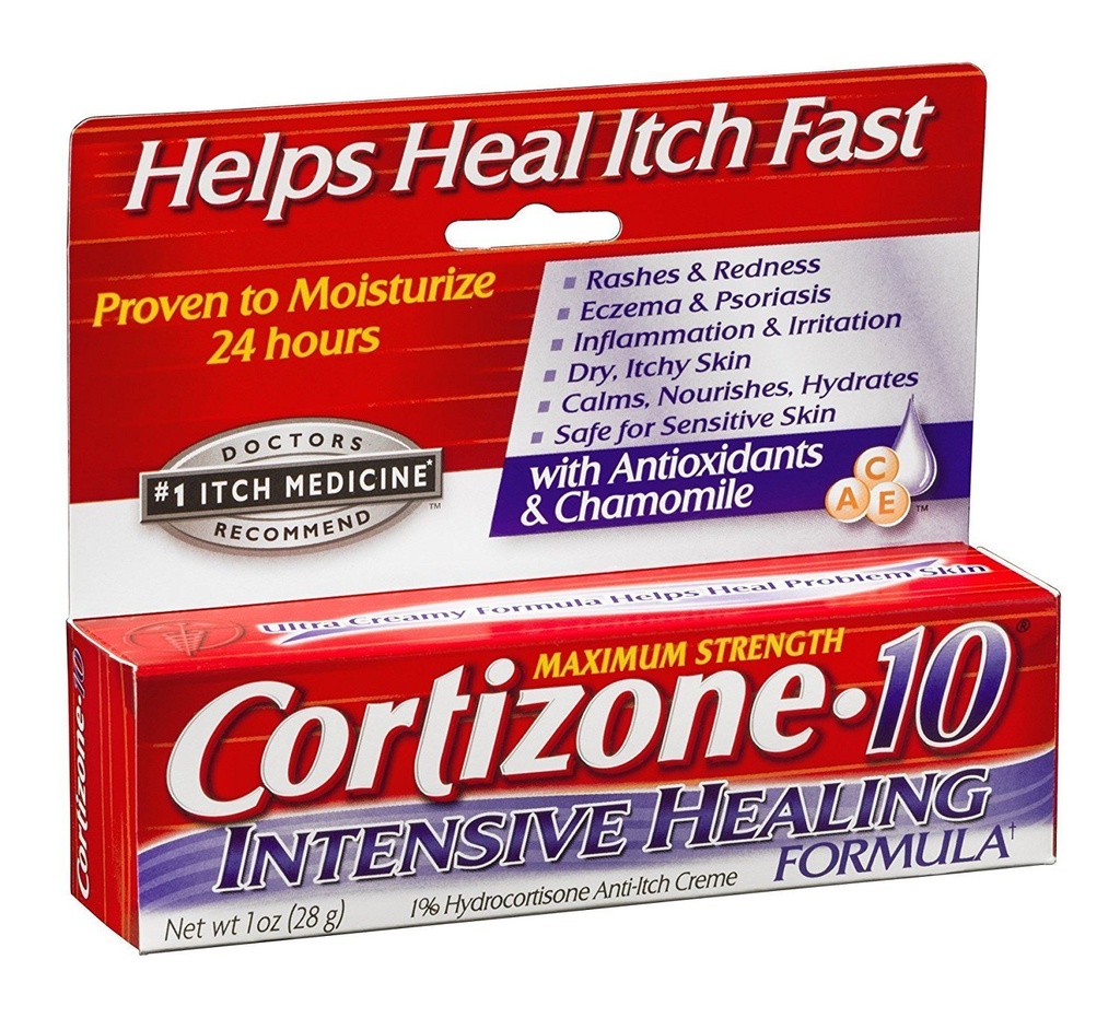 Cortizone 10 Intensive Healing Formula Anti-Itch Cream, 1 Ounce each, Pack of 6