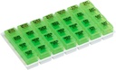Ezy dosis Weekly (7-dag) Pill Organizer, Vitamin og Medicin Box, Store Pop- Out kompartmenter, 4 gange om dagen, Grøn