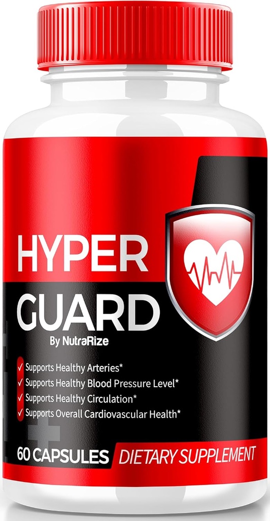 NutraRize Hyper Guard Kapsler, Alle naturlige HyperGuard blodkar Cleaner, Premium Formel til at støtte samlet sundhed og wellness, officielle Hyper Guards anmeldelse (60 Kapsler)