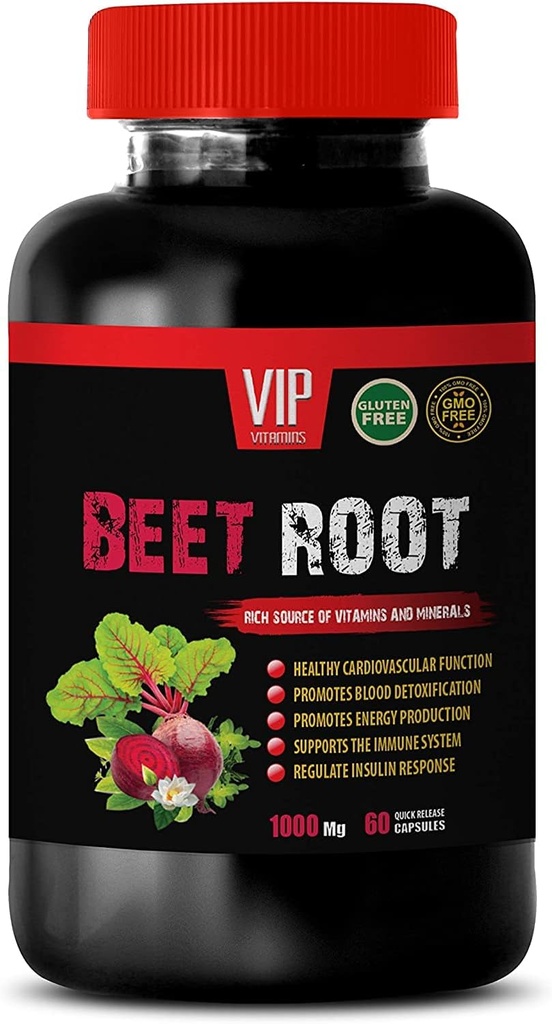 superfood Beet Root Supplement - Beet Root 1000 MG - Beet Root Nitroxide Supplement, Beet Root Pills, Beet Root Vitaminer, Immunsystemet Support, Beet Vitaminer, Beet Root Supplement, 1 Bot 60 Tabs