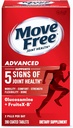 Flyt Free Advanced Glucosamin Chondroitin + Calcium Fructoborate Joint Support, Understøtter Mobility Comfort Strength Fleksibility & Bone - 200 tabletter (100 portioner) *