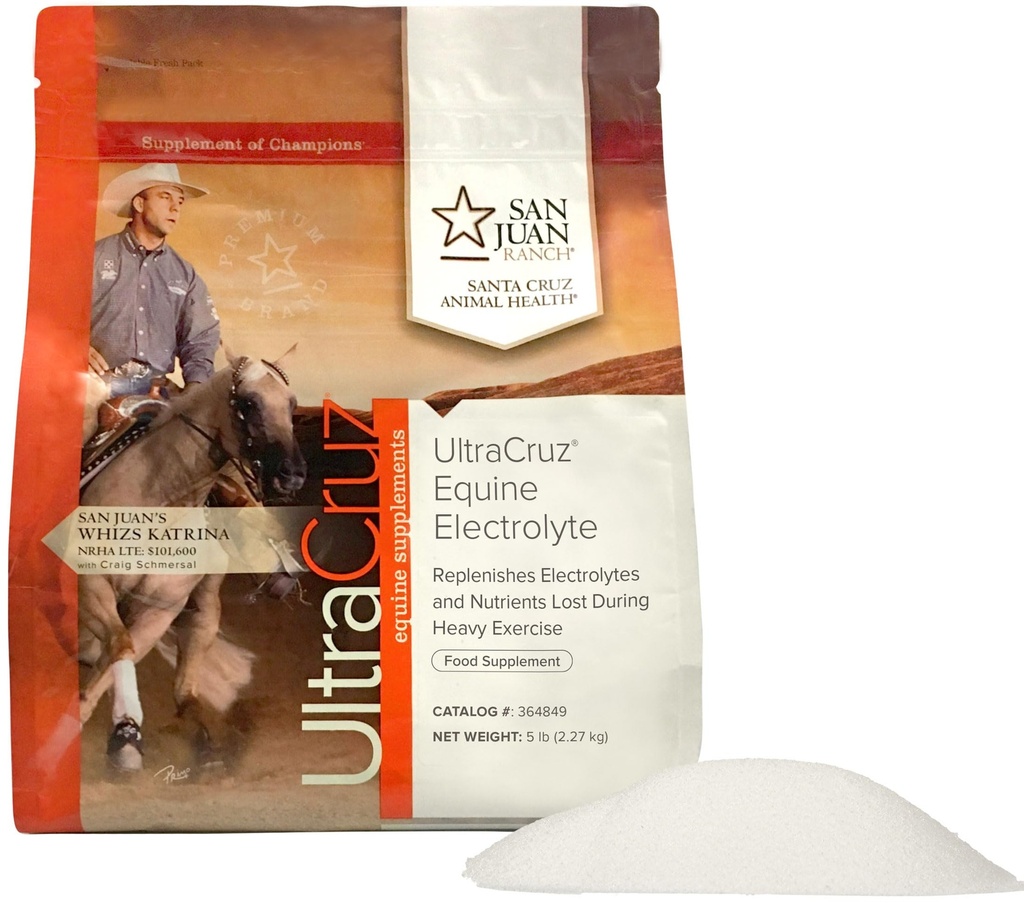 UltraCruz- 364849 Equine Electrolyte supplement til heste, 5 LB, pulver (40 dages forsyning)