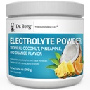Dr. Berg Zero Sugar Hydration Keto Electrolyte Powder - Forbedret w / 1000 mg kalium & Real Pink himalayansk salt (IKKE bordsalt) - Tropical Coconut, Ananas & Orange Drink Supplement 50 Servering