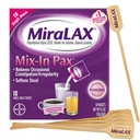 MiraLAX rødme Forstoppelse Relief Laxative Powder, Afføringsmiddel med PEG 3350, Ingen hårde bivirkninger, enkelt dosis mix- I Pax med mixing Stirrer, Travel Pack, 10 dosis