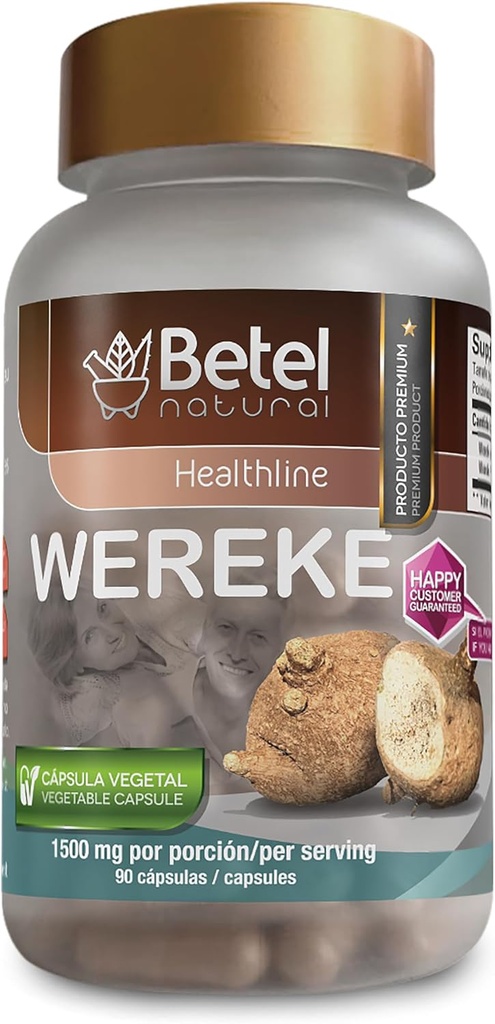 Betel Natural Premium Vareke Kapsler Natural Root fra Mexico - 1500 mg per Servering
