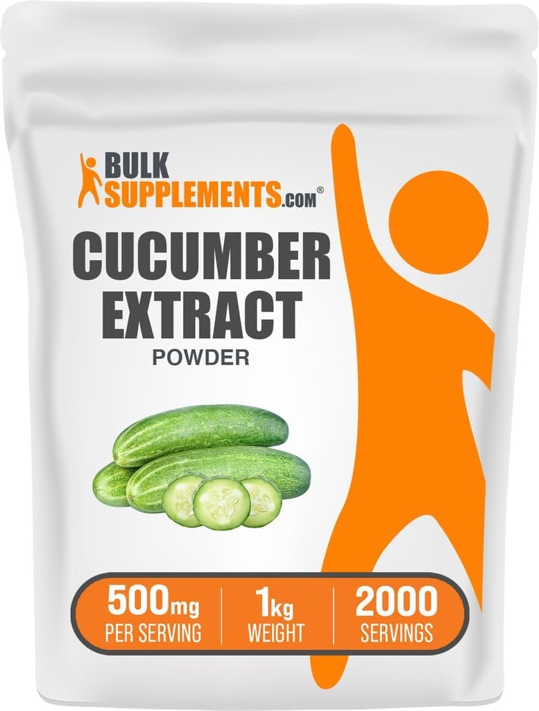 BulkSupplements.com Cuckumber Extract Powder - Cuckumber Supplement, for Hydration - Vegan & Gluten Free, 500mg per Serving, 1kg (2,2 lbs) (Pack of 1)
