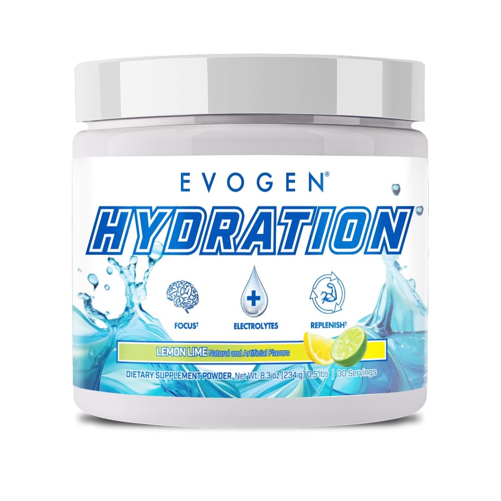 Evogen Hydration - Full Spectrum Electrolytes Powder Note 124; Sugar- Free Electrolyte Powder Supplement for Hydration, Energy, og Recovery