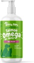 Zesess Paws Salmon Omega Oil Hamp til hunde og katte med Wild Alaska Salmon Oil Omega 3 og 6 Fedtsyrer med EPA DHA til kæledyr understøtter normal hud fugt og immunsystem funktion 16oz