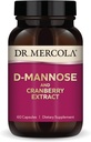 Dr. Mercola D- Mannose og Cranberry Extract, 30 Servere (60 kapsler), Kosttilskud, Understøtter Urinary Tract Health, Non- GMO