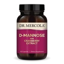 Dr. Mercola D- Mannose og Cranberry Extract, 30 Servere (60 kapsler), Kosttilskud, Understøtter Urinary Tract Health, Non- GMO