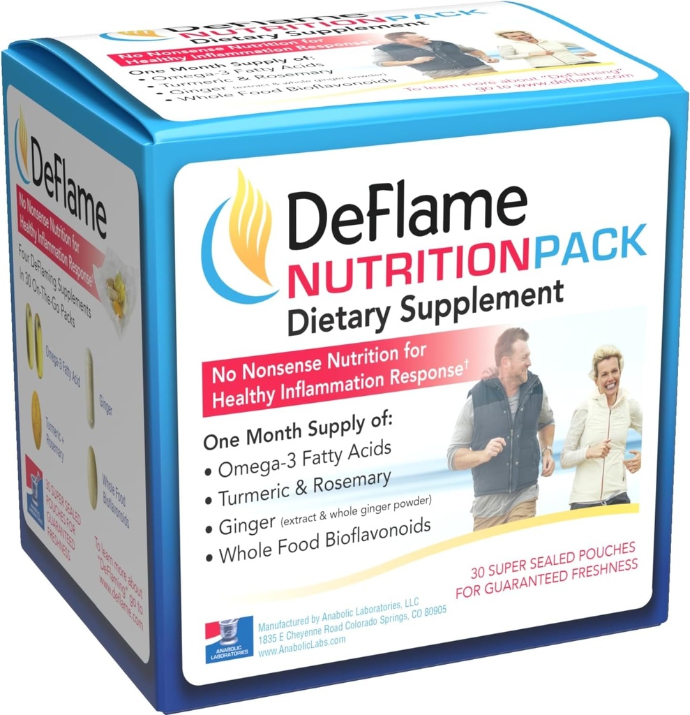 DeFlame Tendon og Ligament Kosttilskud - Clinically Formulated Joint Support Vitamin Packs til kvinder og mænd til forbedret mobilitet og Comfort Support - Lavet i USA - 1 måned Supply