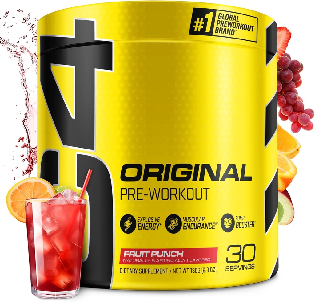 Cellucor C4 Original Pre Workout Powder Punch Membran 124; C-vitamin til immunsupport- 124; Sugar Free Preworkout Energy for mænd & kvinder