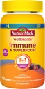 Nature Made Wellblends Immuno & Superfood, Elderberry Gummies med Acerola Cherry Extract, Plus C-vitamin + D-vitamin, immunsupporttillæg, 100 Gummy Vitamin