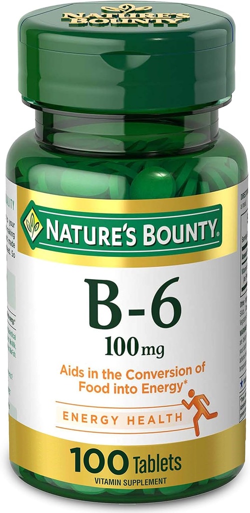 Nature? s Bounty Vitamin B6, 100 mg, Tablets, 100 Ct..