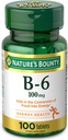 Nature? s Bounty Vitamin B6, 100 mg, Tablets, 100 Ct..