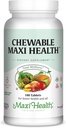 Maxi Health Chewable Multivitamin til børn, teenagere og voksne - Cherry Chewable Vitaminer til voksne og børn - Kosher Kids Multivitamin + jern (180 tabletter)