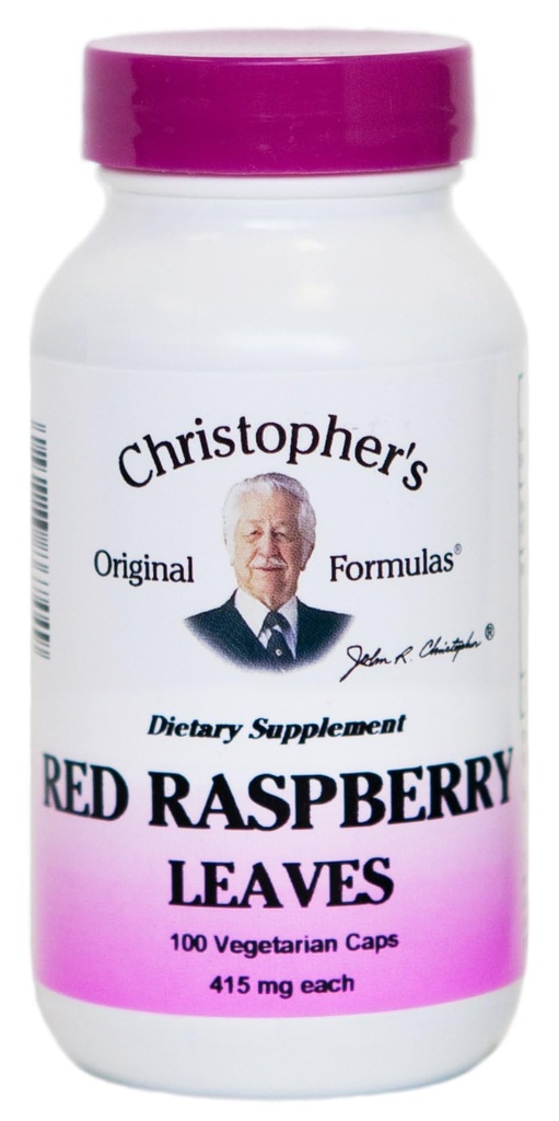 Christopher 's røde hindbær blade - 450 mg - 100 vegetariske kapsler