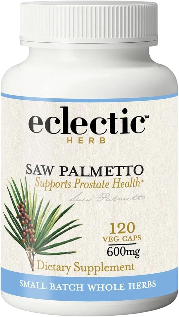 Eclectic Herb - Saw Palmetto Capsules ttesmå 124; Urinary Tract & Prostata Health Supplement for mænd ttesmå 124; Understøtter mandlig sundhed