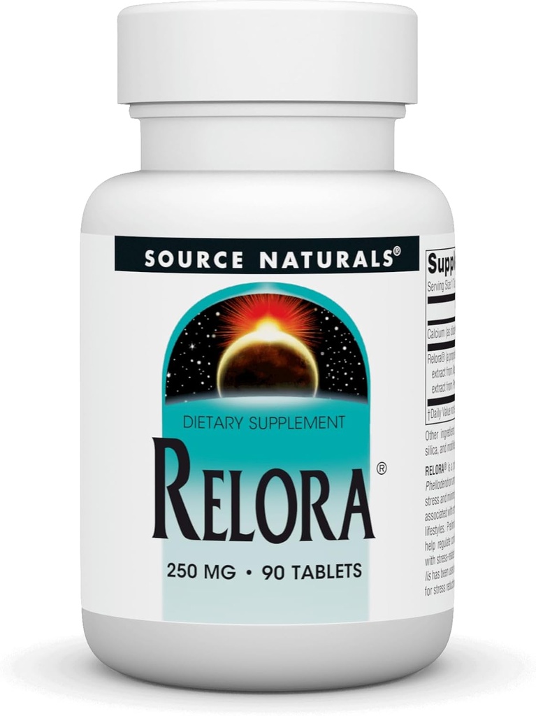 Source Naturals Relora, Promoes Sund kost Opførsel og Muskel Afslapning Support *, 250 mg - 90 tabletter