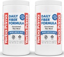Yerba Prima Daily Fiber Formel - 20 oz Powder (Pack of 2) - Unflavored, Concentrated Blend of Opløselig / Uopløselig, Psyllium Seed Huss, Acacia Gum, Apple Fiber Supplement - Regularitet Colon Cleanser