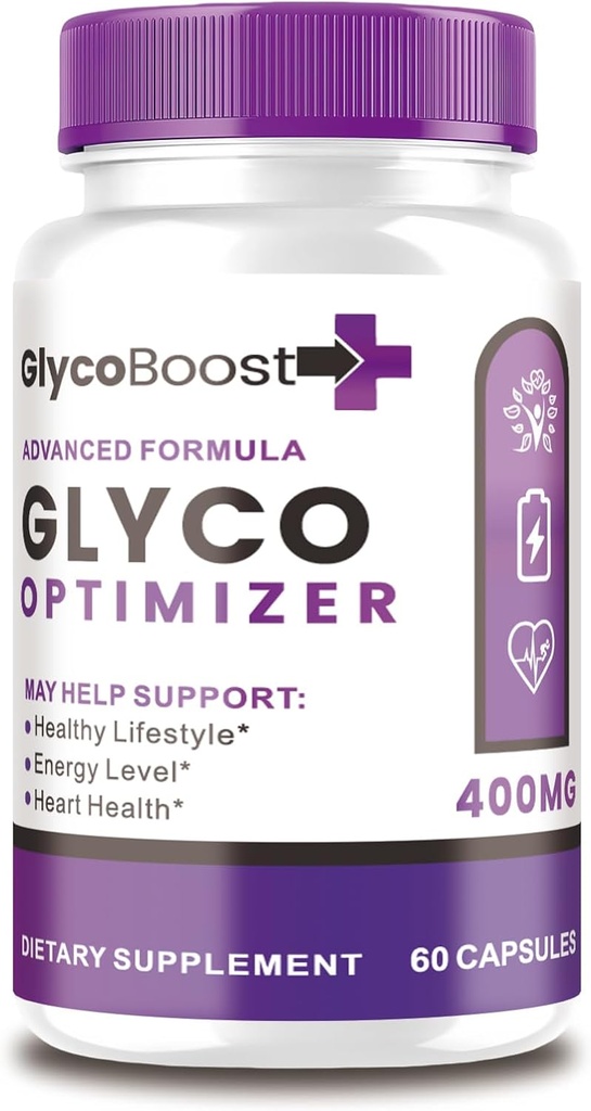 Glyco Boost Blood Support Formel, Alle naturlige kapsler for sunde og stabile niveauer, GlycoBoost blodkar Cleaner, Glyco Boost Optimizer (60 kapsler)