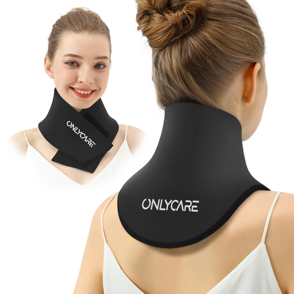 ONLYCARE Neck Ice Pack Wrap Gel - Opgraderede isposer til Neck Genanvendelige, Hot and Cold Compress, Relief of Pain, Hævelse, Sprains, Office Pressure