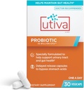 Szio + Utiva Probiotic - Urinary Tract og Gut Health Supplement - 12 Millioner CFU Lactobacillus & Bifidobacterium Probiotic for mænd og kvinder, 30 Forsinkede Release Vegi kapsler