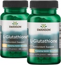 Swanson Aminosyre L- Glutathion 100 Milligram 200 Kapsler 2 Flasker
