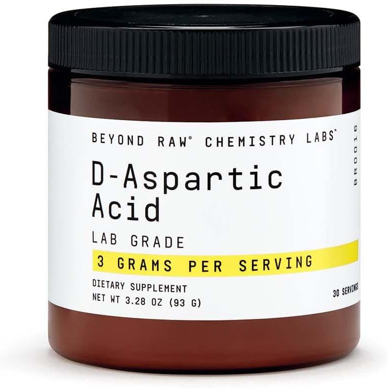 BEYOND RAW Kemi Labs D- aspartasyre pulver, muskeludvikling og inddrivelse, 30 Servere