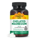 Country Life, Chelated Magnesium 250 mg, Supportes Bone and immun Health, Daily Supplement, 90 ng