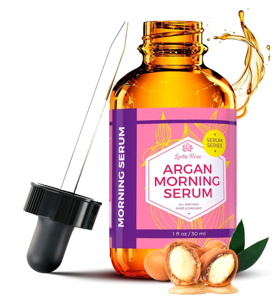 Leven Rose Marokkansk Argan Oil Face Serum 1 oz - 100% Økologisk Hydrating Oil for Women - Anti- Aging Natural Serum for Wrinkles