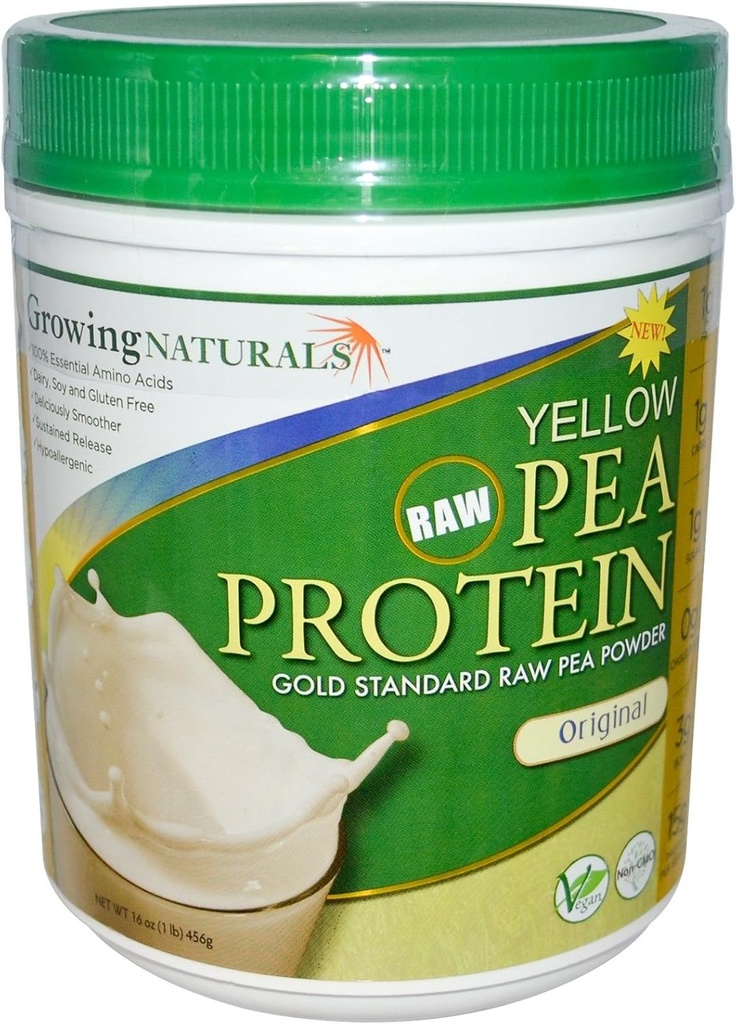 Voksende Naturals - Raw Yellow Pea Protein Original - 16 oz.