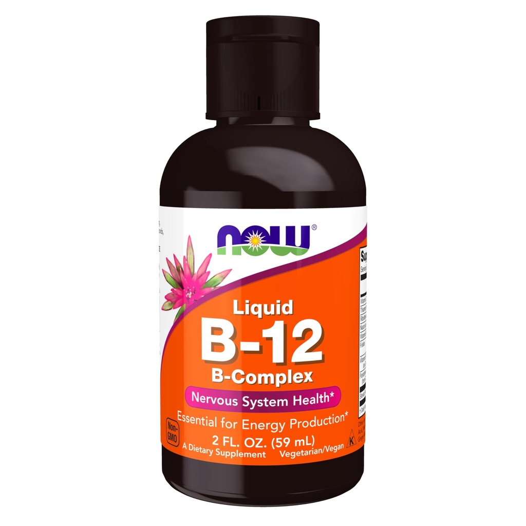 Now Foods Supplements, Vitamin B-12 Complex Liquid, Energiproduktion *, Nervesystemet Sundhed *, 2-Ounce