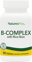 NaturePlus B- Kompleks med Rice Bran - 90 tabletter - Vegetarisk, Gluten Free - 90 Servering