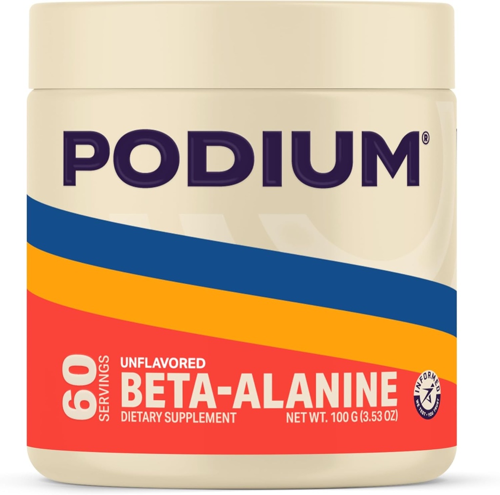 Podium Nutrition, Solos124; Beta Alanine, 60 Servering, Unflavored, Boost Atletic Performance