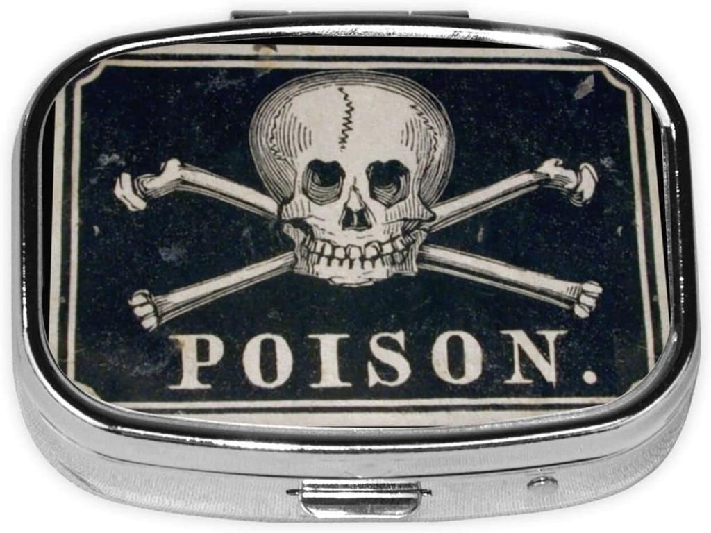 Metal 2 Segment Pill Organizer Travel Friendly Portable Compact Pill Box Cute Pill Case, for Pocket Wallets Daily Portable Medicine Vitamin Tablet Opbevaring (Gift sort)