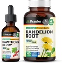 BIO KRAUTER Hawthorn Tinktur 2 Fl. Oz. & Mælkebøtte 100 Kapsler
