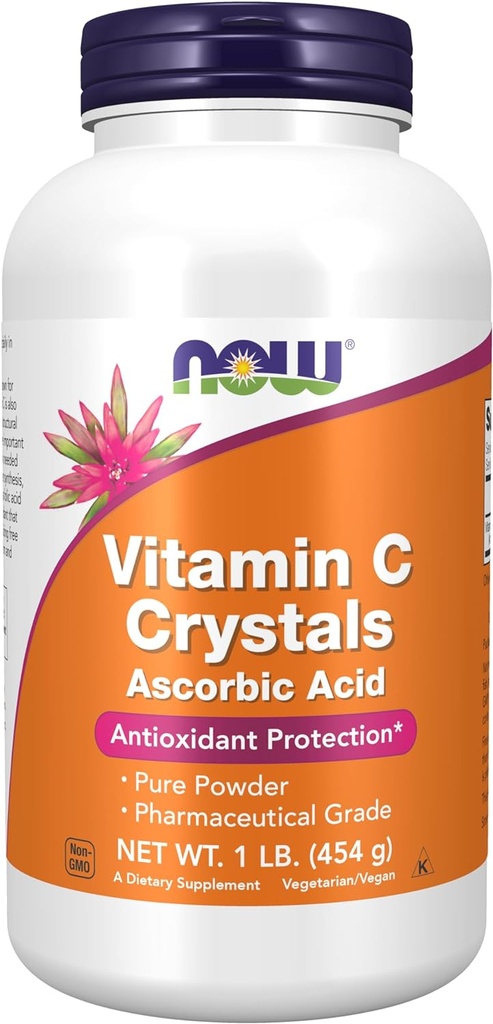 Now Supplements, Vitamin C krystaller (Ascorbic Acid), Antioxidant Protection *, 1- Pound