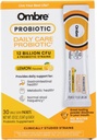 Ombre Daily Care Probiotic Powder - Prebiotics and Probiotics for Women, Men, & Kids - Quick Dissolving Powder Promotes Digestive Health & Overall Wellness - 12 Billion CFU - Lemon Flavor, 30 Packets