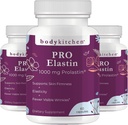 Krop Køkken Pro- Elastin 1000 mg Elastin Supplement, Reducer tegn på ældning, Forbedret hudsundhed, Firmness & Elasticitet, Færre Wrinkler, Veggie Caps (pakke med 3)