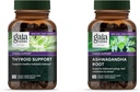 Gaia urter Ashwagandha Root - Lavet med Økologisk Ashwagandha Root - 120 Vegansk flydende Phyto- Kapsler & Thyreoidea Support - Støtte sund metabolisk balance og samlet velvære - 120 Vegansk flydende Phyto