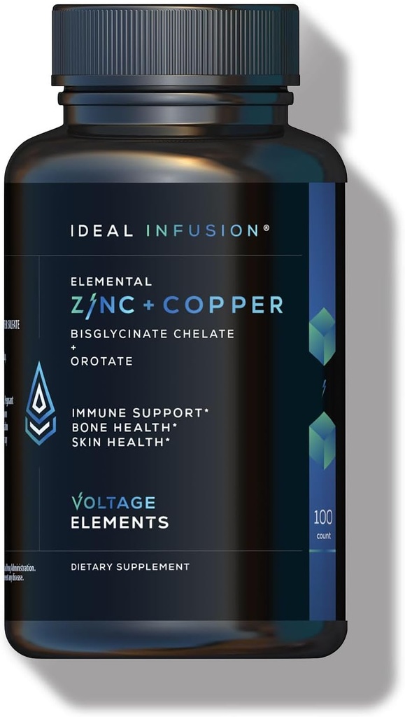 Spændingselementer Zink Bisglycinate + Oroter 245mg med kobberchelat: Muskel & Hud Sundhed, Hormonbalance - Elemental Zink 50mg (100 Servere) Vegan
