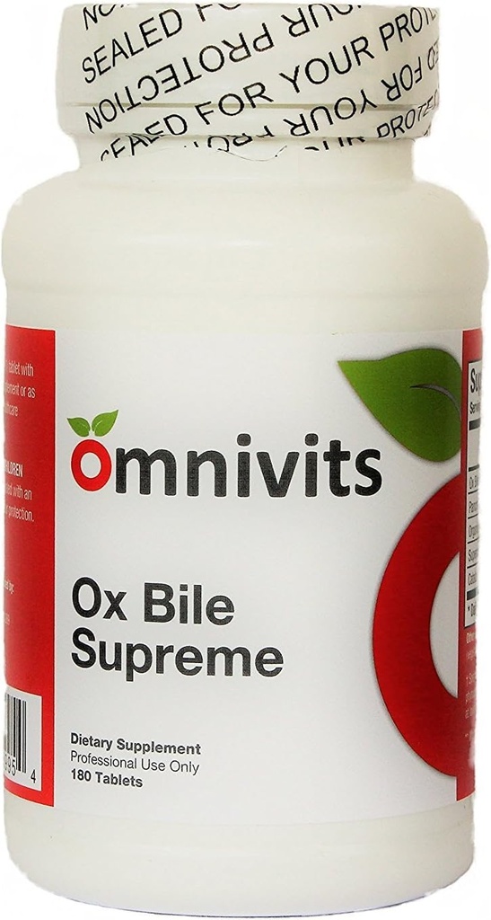 Ox Bile Supreme | Bile Salts, Digestive Enzymes & Betaine Organic Beet Concentrate | Nutritional Support for Liver and Gallbladder Function | Aids in Fat Digestion | 180 Tablets